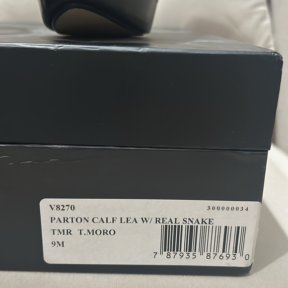 Rachel Zoe brown Parton calf Lea with real snake size 9 New in box & dust cover - Picture 8 of 9